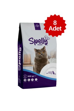 [8xAdet] Premium Yetişkin Kedi Maması - Balık (0,3kg)