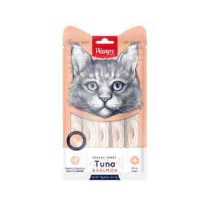 Sindirim Sistemi Destekleyici Ton Balıklı ve Somonlu Sıvı Kedi Ödülü 5x14 Gr