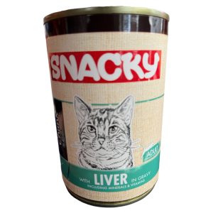 Snacky Yetişkin Kedi Konservesi Ciğerli 400 Gr
