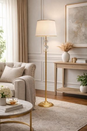 VENÜS BETELGEUSE BURGULU GOLD LAMBADER CAM KÜRE KREM GOLD ŞERİT BAŞLIK