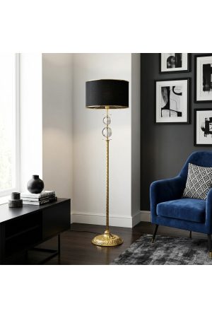 VENÜS BETELGEUSE BURGULU GOLD LAMBADER CAM KÜRE SİYAH GOLD ŞERİTLİ SİLİNDİR BAŞLIK