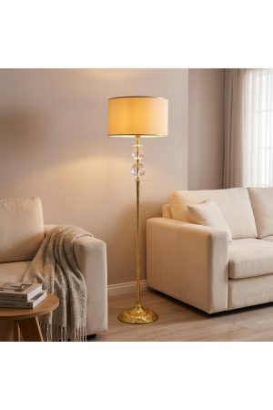 VENÜS BETELGEUSE BURGULU GOLD LAMBADER CAM KÜRE KREM GOLD ŞERİTLİ SİLİNDİR BAŞLIK