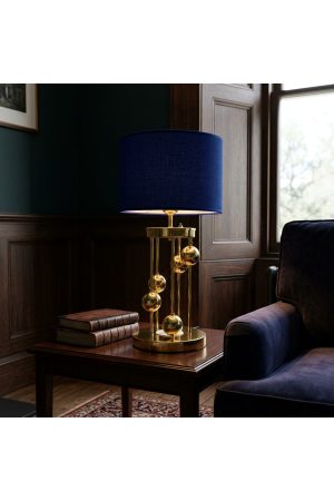 VENÜS ARCTURUS GOLD SİLİNDİR ABAJUR LACİVERT GOLD ŞERİTLİ BAŞLIK