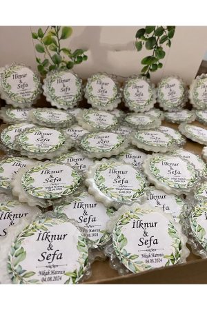 Epoksi Magnet Simli Paketli Nikah, Söz, Nişan Hediyelik - 25 Adet