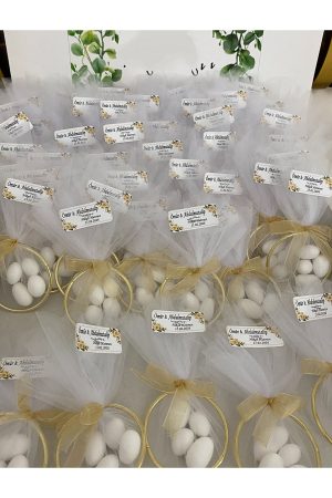 Halka Nikah Şekeri Fıstık Şekerli Söz, Nişan Hediyelik - 50 Adet