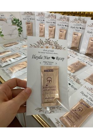 Kahve Kartı Nikah, Söz, Nişan Hediyelik - 50 Adet