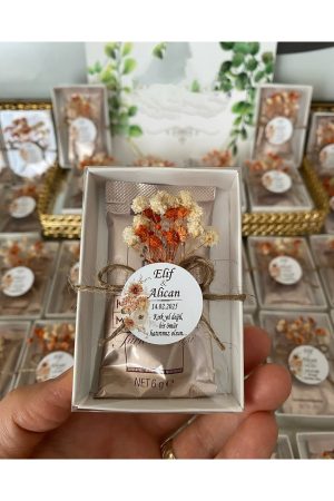 Kahve Kutusu Süslü Nikah, Söz, Nişan Hediyelik - 25 Adet