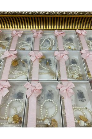 İnci Tesbih ve Epoksi Set Nikah, Söz, Nişan Hediyelik - 25 Adet
