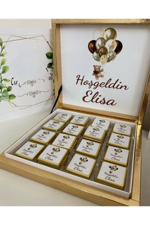 Karton Kutulu Baskılı Madlen Çikolata 50 Adet