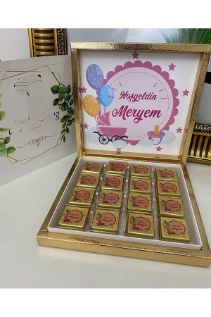 Karton Kutulu Baskılı Madlen Çikolata 50 Adet