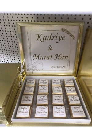 Karton Kutulu Baskılı Madlen Çikolata 50 Adet