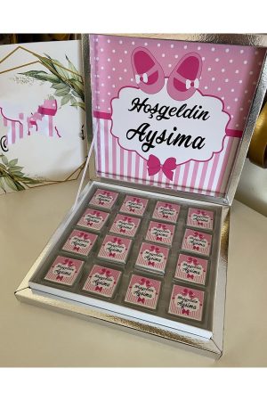 Karton Kutulu Baskılı Madlen Çikolata 50 Adet