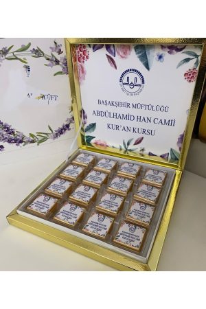 Karton Kutulu Baskılı Madlen Çikolata 50 Adet