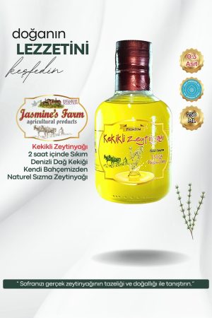 Kekikli Zeytinyağı - Gerçek Kekik -0,3 asit - Soğuk Sıkım - Erken Hasat 250 ML