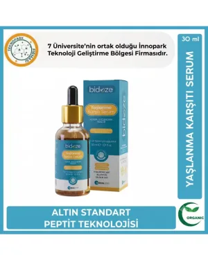 Bidoze Yaşlanma Karşıtı Serum 30 Ml | Peptit Kompleksi Ginseng ve Kolajenli Kırışıklık Karşıtı
