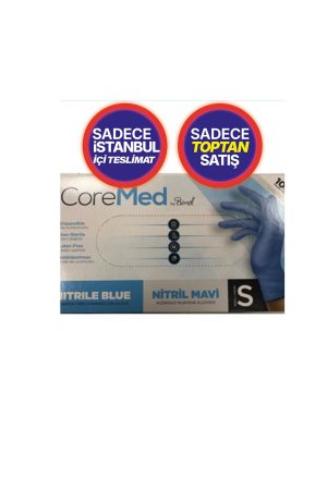 Nitrile Pudrasız Mavi Eldiven S Beden 100'lü