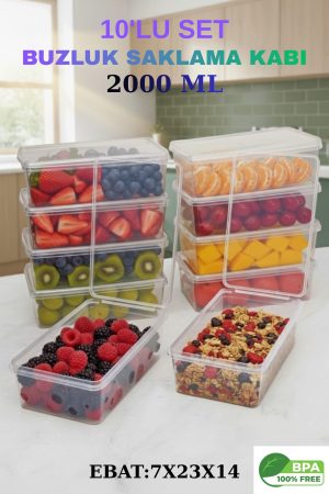 SUBBY-BUZLUK SAKLAMA KABI 2000 ML-BPA FREE-10 ADET-ERZAK KABI-KİLİTLİ SİSTEM