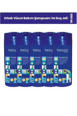 5 Adet Erkek Vücut Bakım Şampuanı Ve Duş Jeli 300 Ml