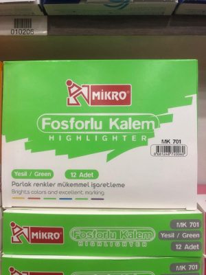 Mikro fosforlu kalem 12 li Yeşil