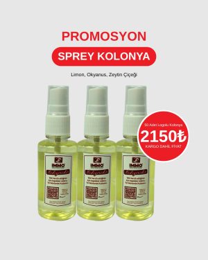 Promosyon Limon Kolonyası | Logolu Sprey Limon Kolonyası | 50+5 HEDİYE | Toplam 55 Adet