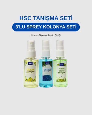 3'LÜ Kolonya Seti - 50cc Sprey – Ferahlatıcı Taşınabilir Kolonya Seti