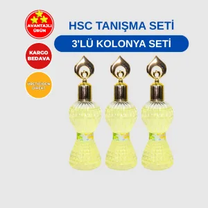 3LÜ Lüx Kolonya Seti – Ferahlatıcı Kolonya Seti