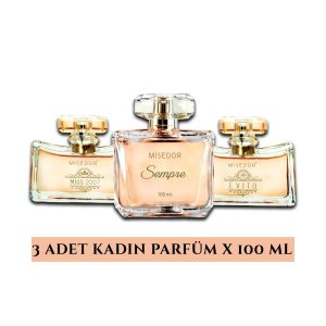 Misedor - 3lü Set Kadın Parfüm x 100 ml