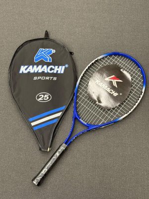 Kamachi 25 İnç Çocuk Tenis Raketi - Kılıflı Junior Tenis Raketi (Mavi/Siyah)