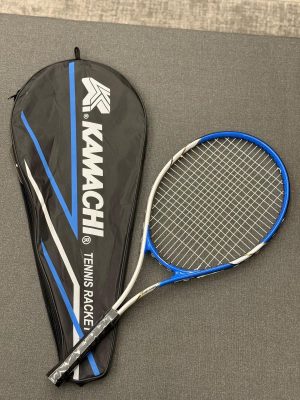 Kamachi Super Speed Yetişkin Tenis Raketi - 27 İnç Kılıflı Tenis Raketi (Mavi/Beyaz)