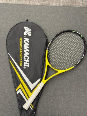 Kamachi 888 Yetişkin Tenis Raketi - 27 İnç Kılıflı Tenis Raketi (Sarı/Siyah)