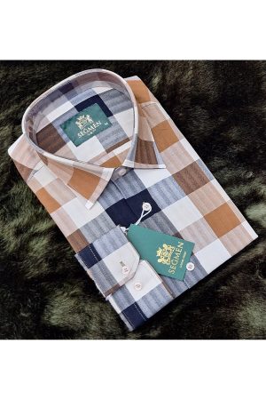 Slim Fit Pamuklu Kareli Erkek Gömlek
