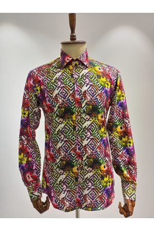Slim Fit Dijital Baskılı Erkek Gömlek