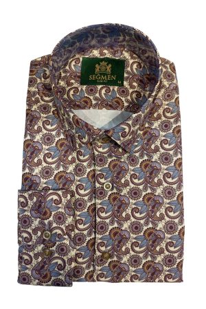 Slim Fit Dijital Baskılı Erkek Gömlek