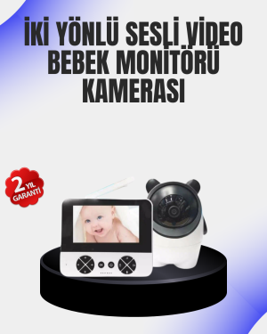 Uzaktan Kontrollü Bebek Kamerası Ninni ve Zoom Özellikli
