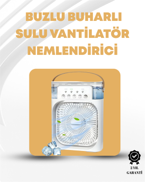 Taşınabilir 3'ü 1 Arada Mini Fan | Nemlendirici + Soğutucu + Gece Lambası