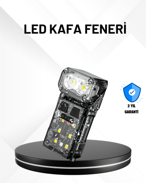 Sensörlü LED Kafa Feneri Şarj Edilebilir Manyetik Eller Serbest