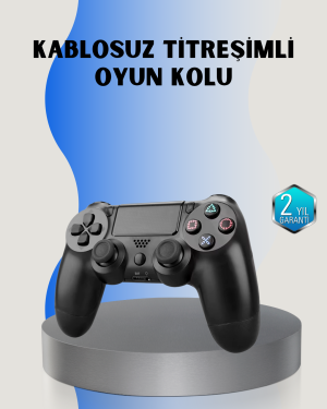 PS4 Uyumlu Kablosuz Oyun Kolu – Gerçekçi Titreşimli Geri Bildirim