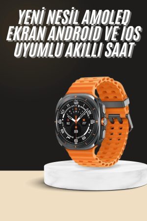 Akıllı Saat Unısex Zarif Görünümlü Titanyum Kasa Amoled Ekran Müzik Dinleme
