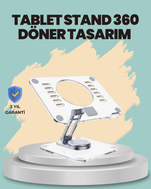 Çift Eksenli Ayarlanabilir Tablet Destek Standı