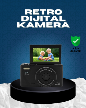 5K UHD Dijital Kamera 75MP Sensör 18x Zoom Stabilizasyonlu
