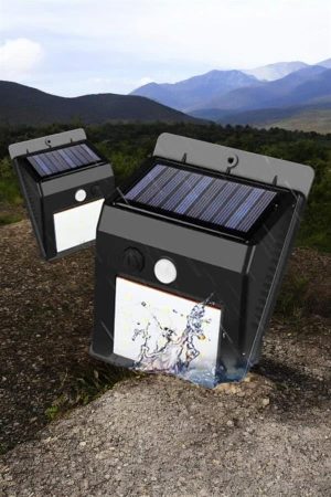 Solar Lamba Giriş, Bahçe Yol Avlu Hareket Sensörlü Led Parlak Gece Su Geçirmez