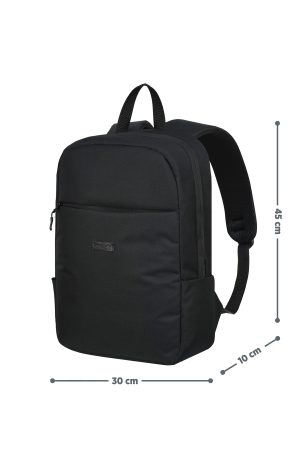 Siyah Su Geçirmez Laptop Sırt Çantası - Gizli Cepli , Sünger Destekli , 15.6-16.1-16.9 Inç Uyumlu