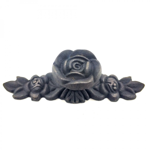 Antika Tarz Dekoratif Pirinç Gül Düğme - 30x100 Mm, Oksit