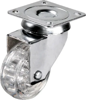 Hts 301 - 50x20 Mm Şeffaf Makaralı Tablalı Teker