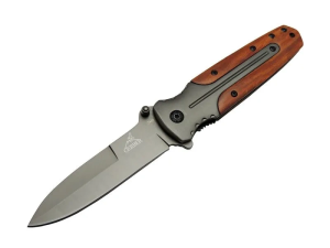 Gb Da59 Avcı Tip Kamp Çakısı 21 Cm - Metal &amp;amp;amp; Ahşap Sap, Kemerlikli
