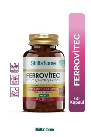 Aksu Vital Ferrovitec Üzüm Çekirdeği Ekstresi 60 Kapsül Demir