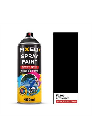 SPREY BOYA AKRİLİK - SİYAH/MAT YÜKSEK ISIYA DAYANIKLI 320GR 400ML(400°C)