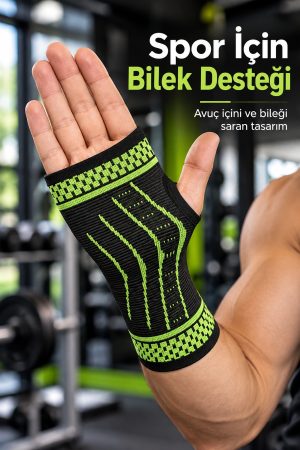 Başparmak Açıklıklı Spor Bilekliği Avuç İçi Destekli