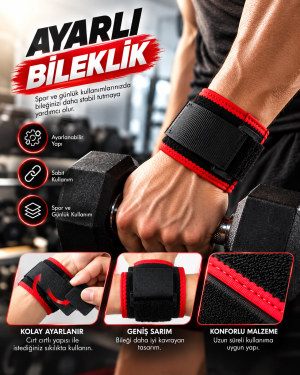 Bileği Kavrayan Ayarlı Bileklik Geniş Bantlı Cırt Cırtlı Rahat Kullanım