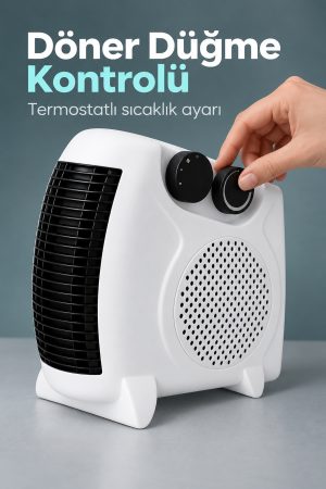 Termostatlı Fanlı Isıtıcı Çift Düğmeli Kontrol Tasarımı